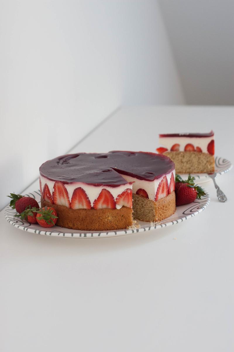 Rezeptbild: Erdbeer-Joghurt-Torte