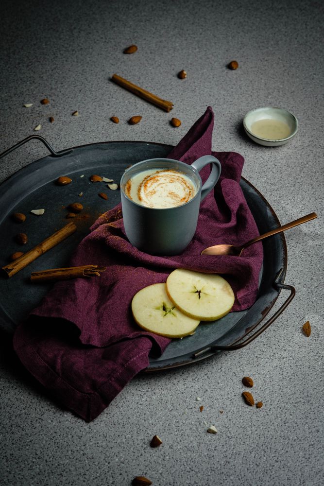 Rezeptbild: Warmer Apfelkuchen-Smoothie