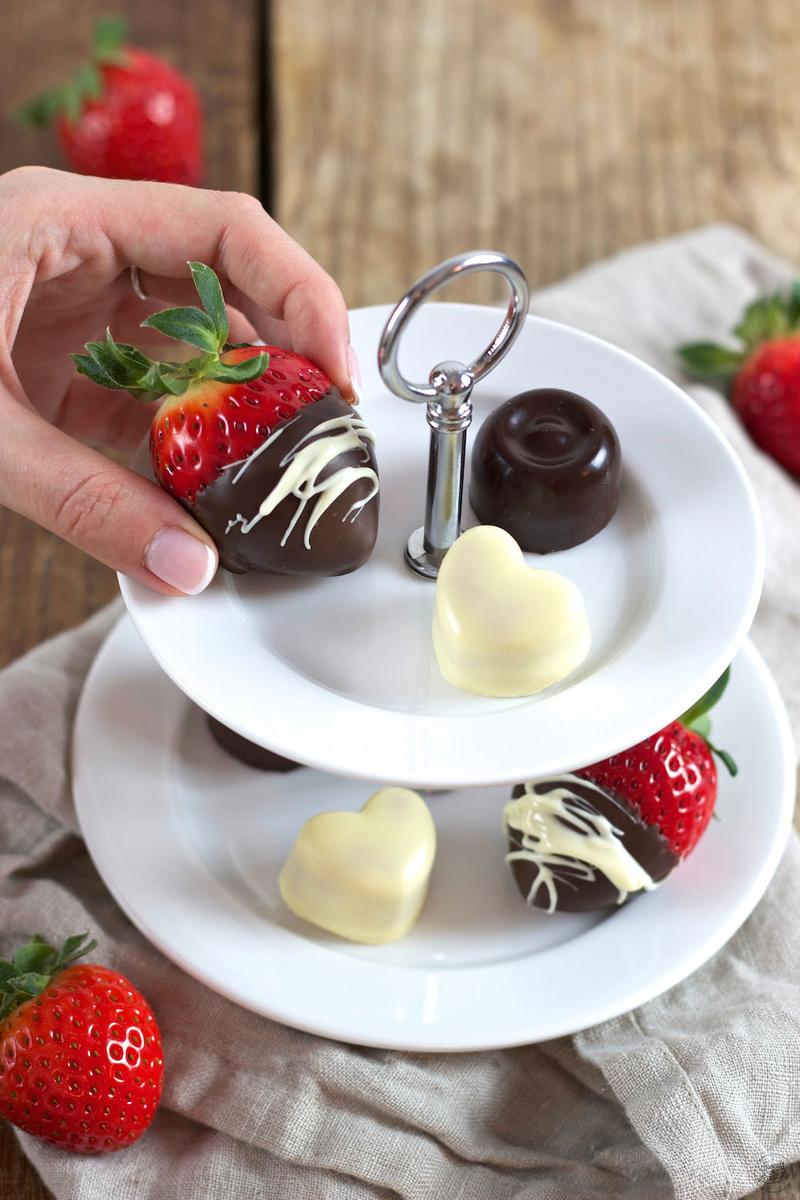 Rezeptbild: Schoko Erdbeeren