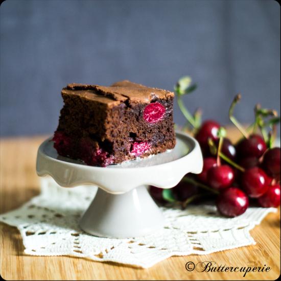 Rezeptbild: Schoko-Sauerkirschbrownies