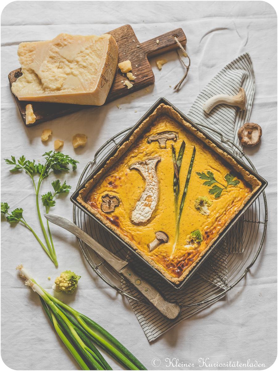 Rezeptbild: Kürbis-Pilz-Tarte