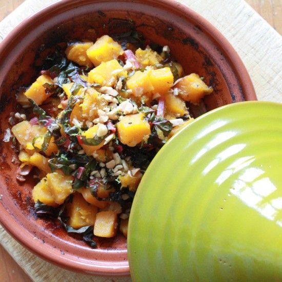 Rezeptbild: Kürbis-Mangold-Tajine