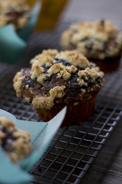 Rezeptbild: Saftige Kürbis-Mohn-Muffins mit Streuseln