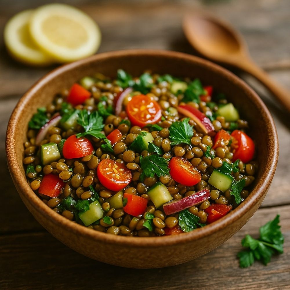 Rezeptbild: Weltbester Linsensalat mit Manuka Vinaigrette