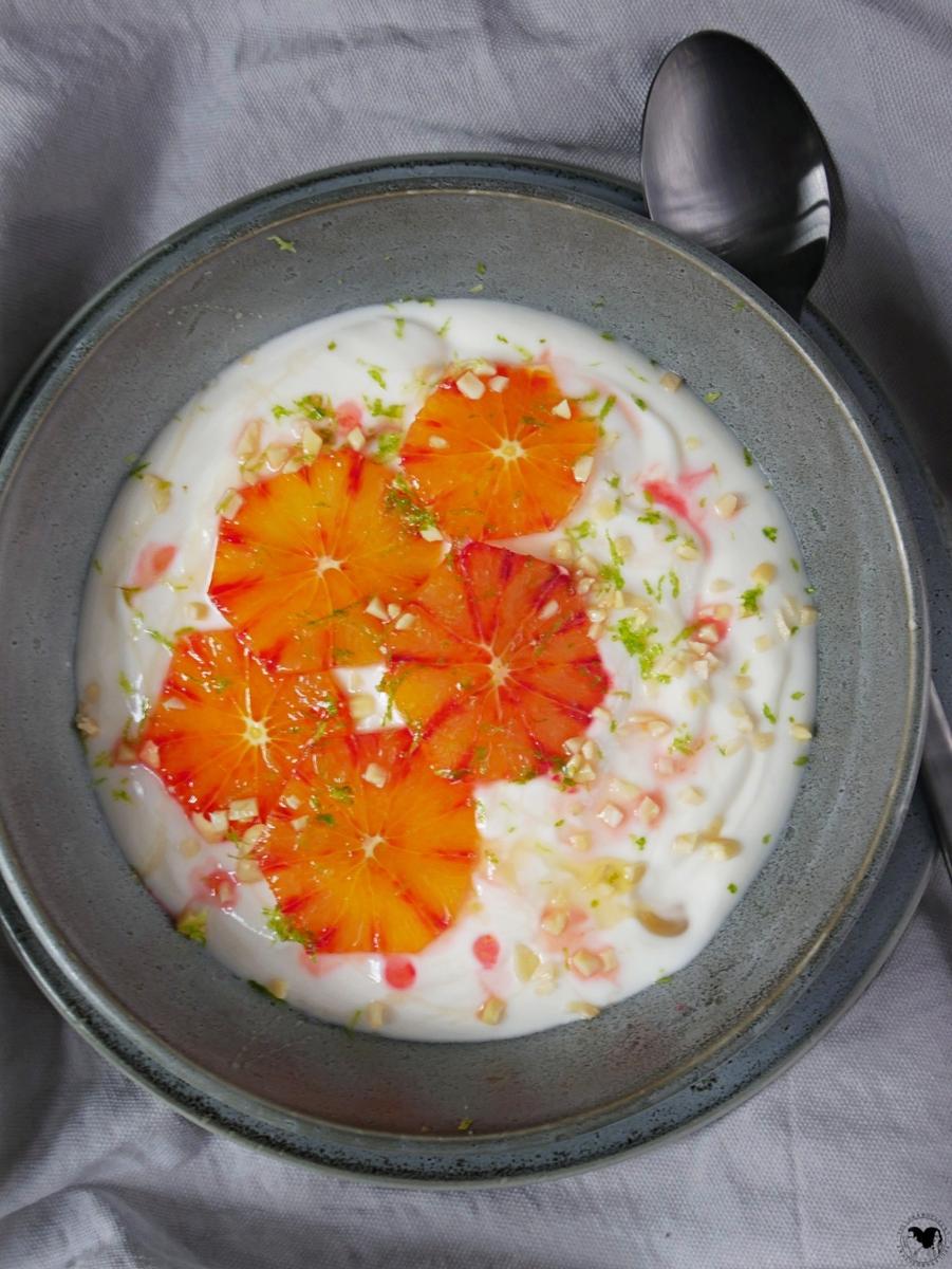 Rezeptbild: Joghurt mit Blutorangen