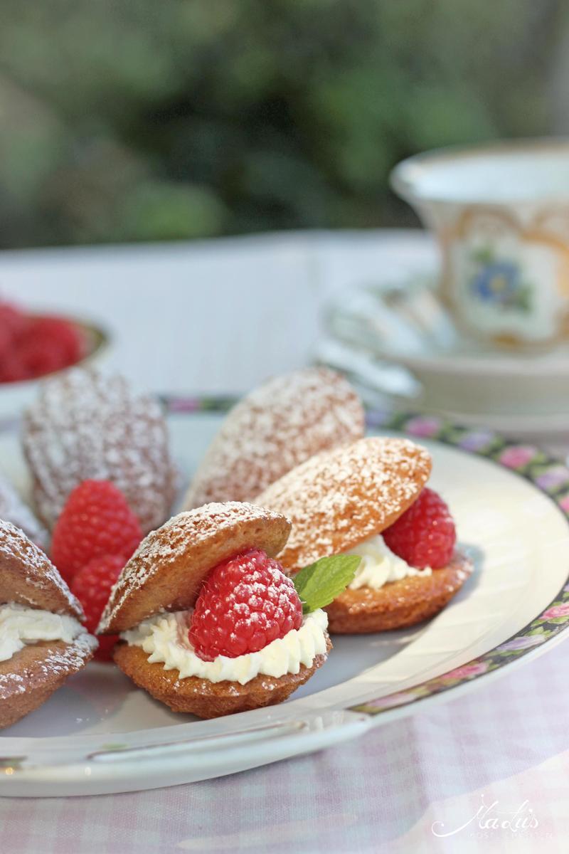 Rezeptbild: Gefüllte Himbeer-Madeleines