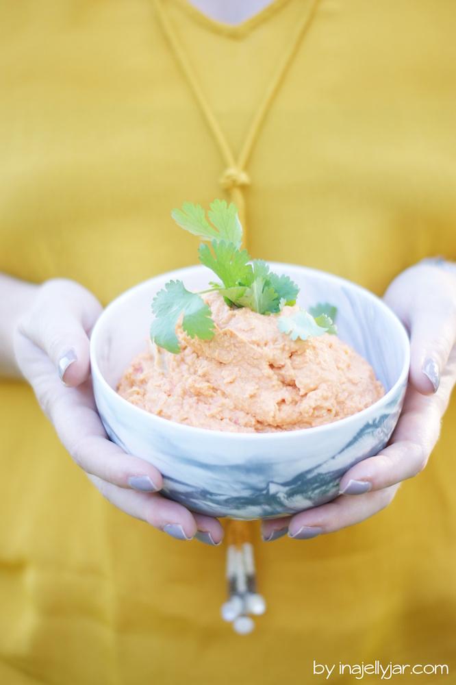 Rezeptbild: Hummus mit gerösteter Paprika