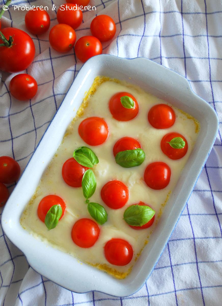 Rezeptbild: Polenta mit Kirschtomaten und Mozzarella
