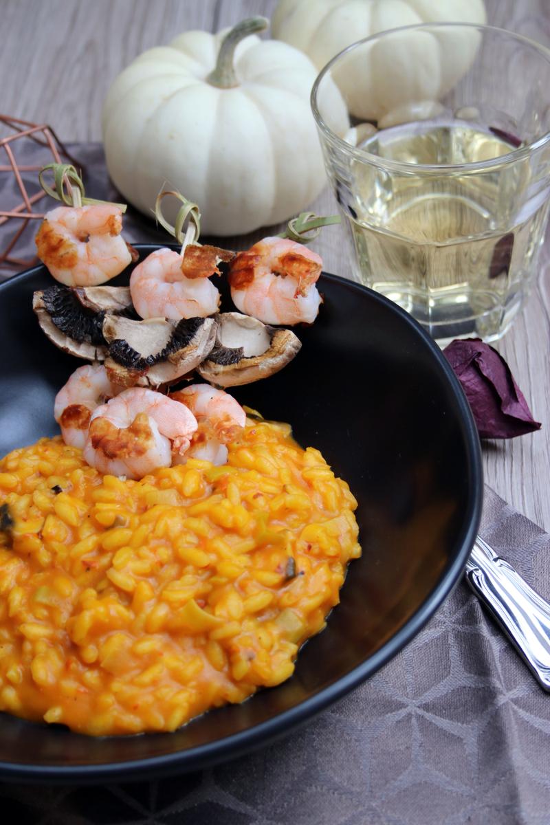 Rezeptbild: Cremiges Kürbis-Champignon-Risotto