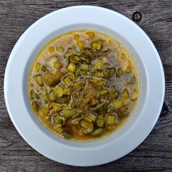 Rezeptbild: Suppe mit Bohnen & Erbsen