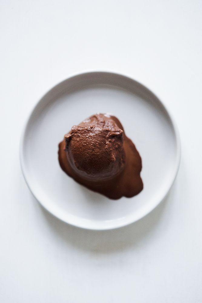 Rezeptbild: Dunkles Schokoladensorbet