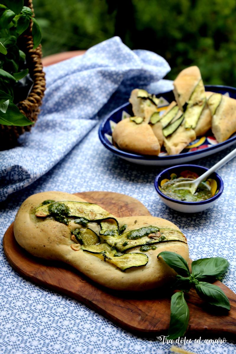 Rezeptbild: Lingue al pesto con zucchine marinate