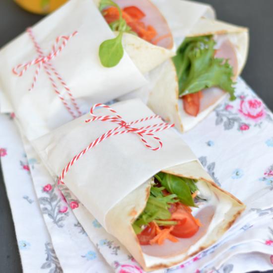 Rezeptbild: Sommerliche Wraps mit Kasseler und Salat