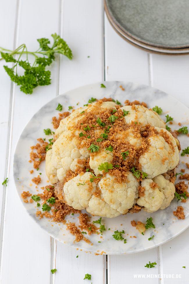Rezeptbild: Gefüllter Blumenkohl mit Hackfleisch