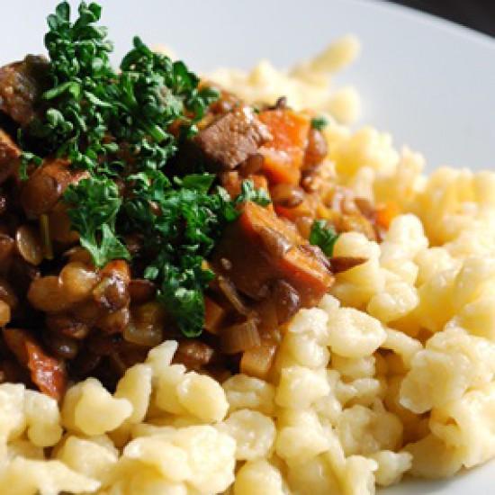 Rezeptbild: Linsen mit Spätzle