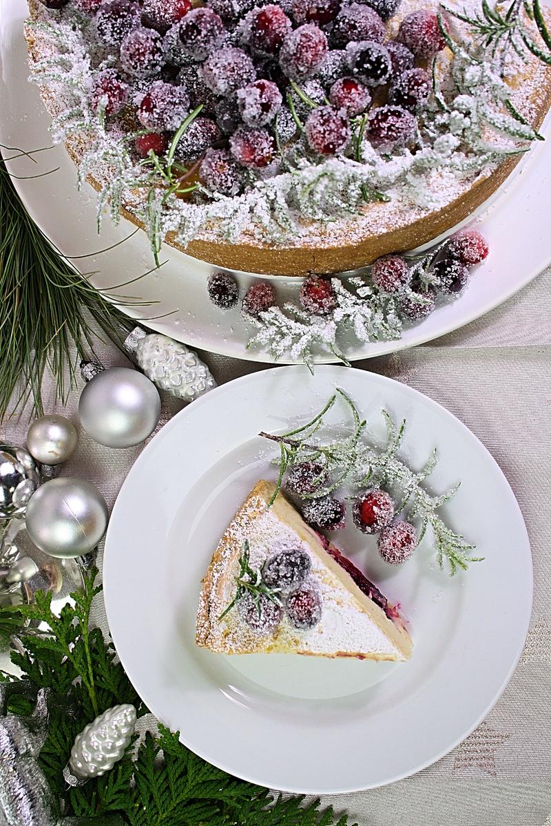 Rezeptbild: Käsetorte mit Cranberries