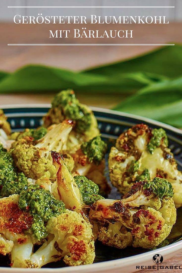Rezeptbild: Gerösteter Blumenkohl mit Bärlauch und Reis