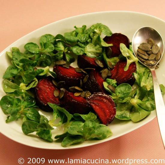 Rezeptbild: Gebratene Rote Bete mit Feldsalat