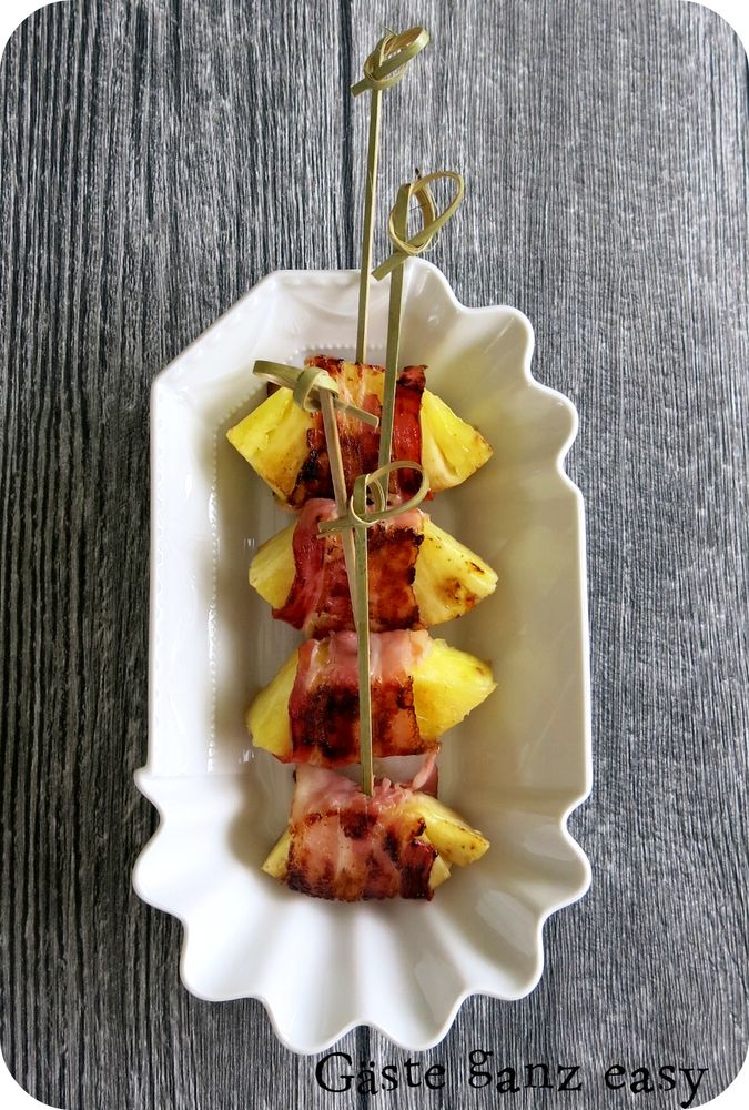 Rezeptbild: Ananas im Speckmantel
