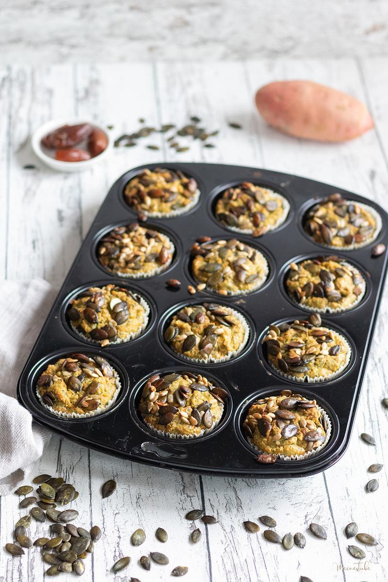 Rezeptbild: Süßkartoffel-Spinat-Muffins