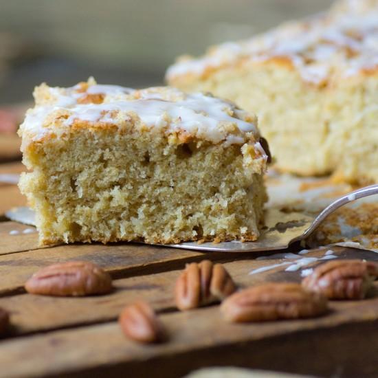 Rezeptbild: Superlecker: Bananen-Kokos-Kuchen mit Pekanstreuseln