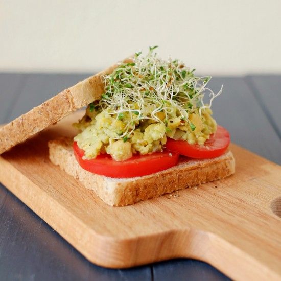 Rezeptbild: Avocado-Kichererbsen-Sandwich
