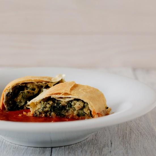 Rezeptbild: Bohnen-Spinatstrudel