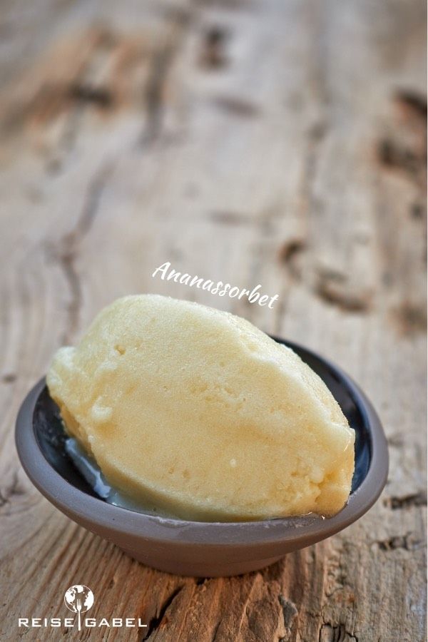 Rezeptbild: Cremiges Ananassorbet