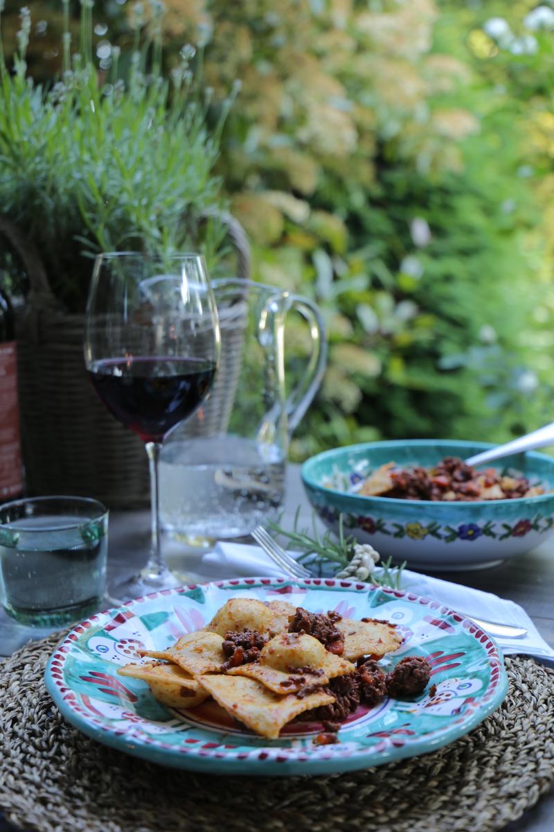 Rezeptbild: Ravioli di patate al ragù
