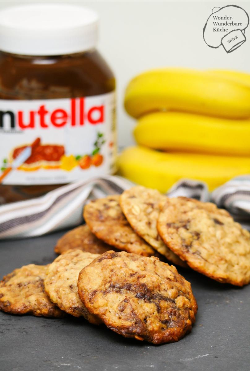 Rezeptbild: Bananen-Nutella-Cookies