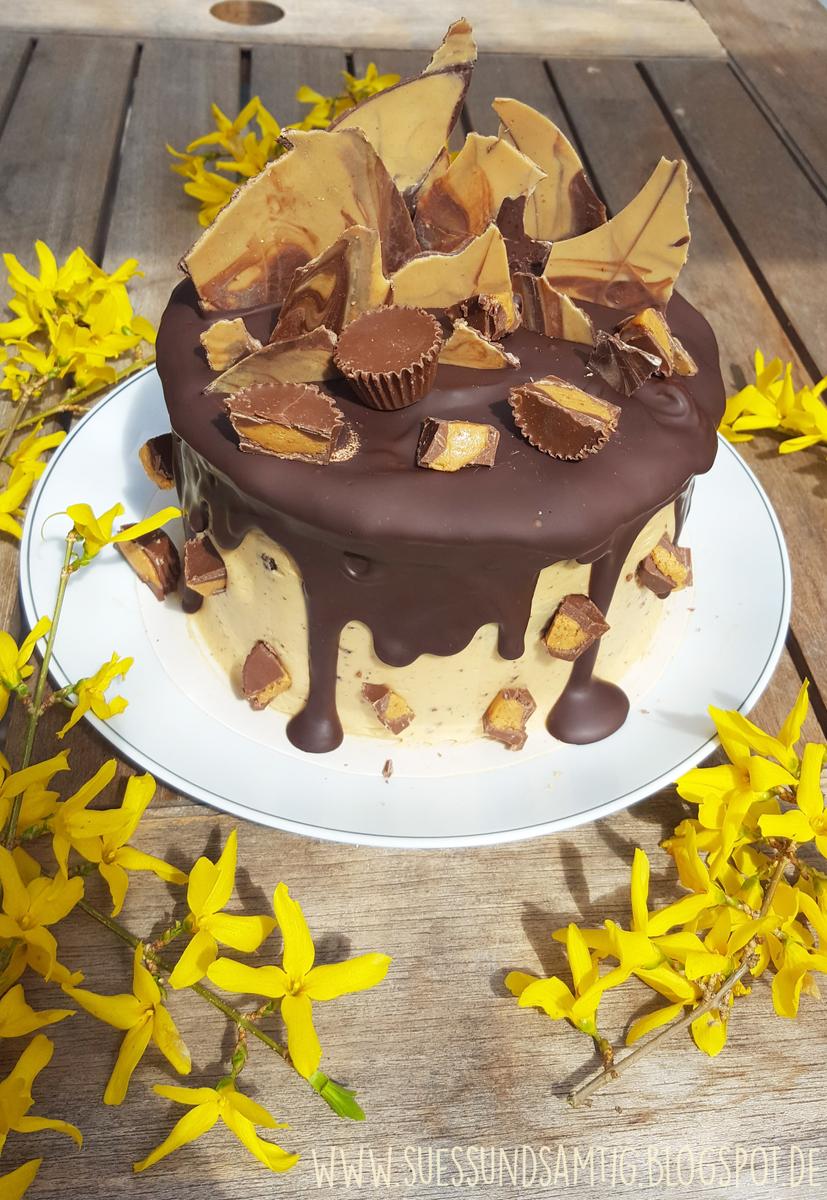 Rezeptbild: Erdnussbutter-Schoko-Torte