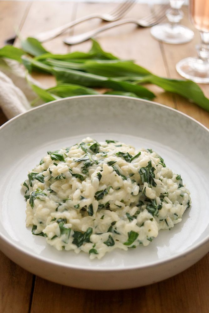 Rezeptbild: Bärlauch Risotto mit Ziegenkäse