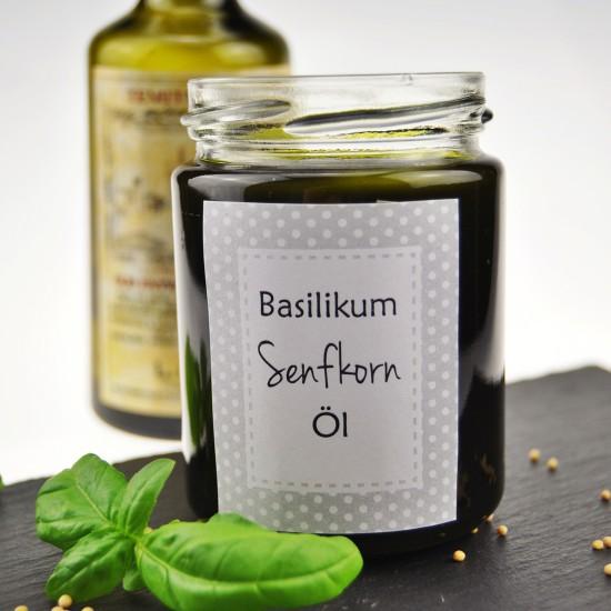 Rezeptbild: Basilikum Senfkorn Öl
