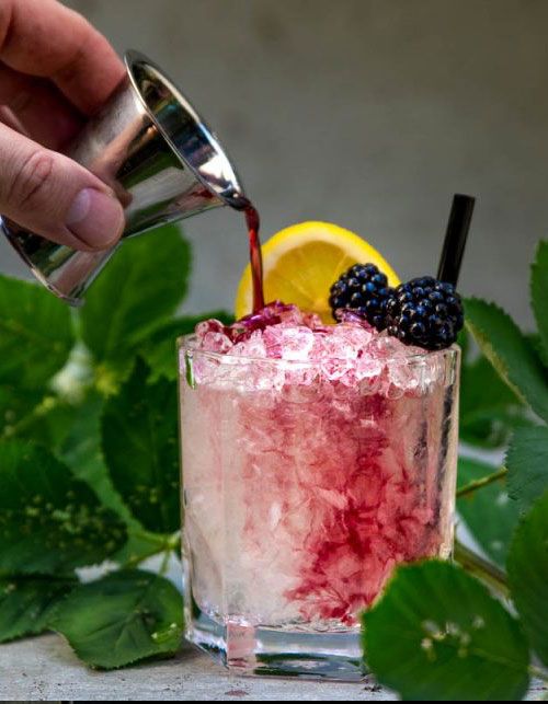 Rezeptbild: Bramble Gin Cocktail – Anti-Aging dank Brombeere