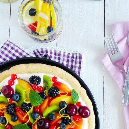 Rezeptbild: Knusprige Früchte Pizza