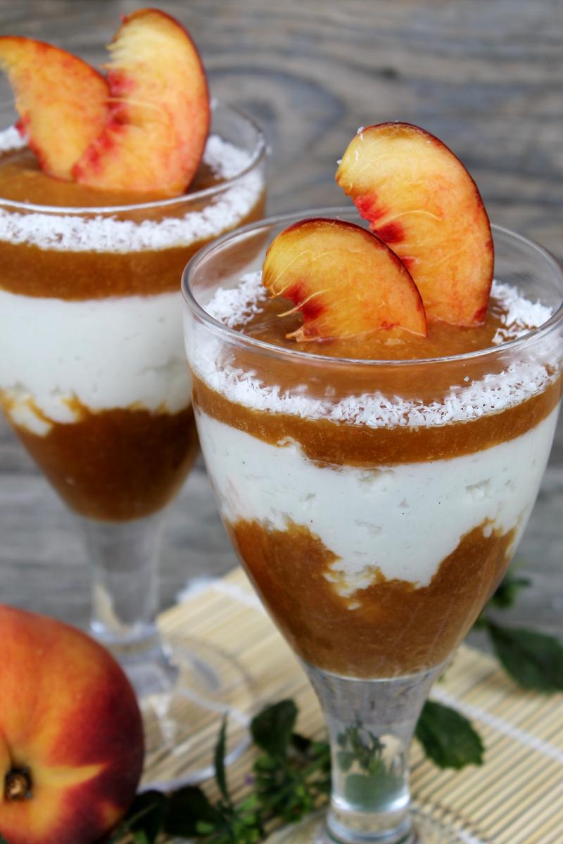 Rezeptbild: Pfirsich-Kokos-Dessert