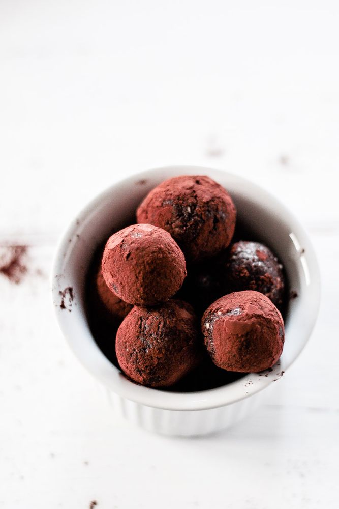 Rezeptbild: Gesunde Schokoladen Trüffel / Pralinen