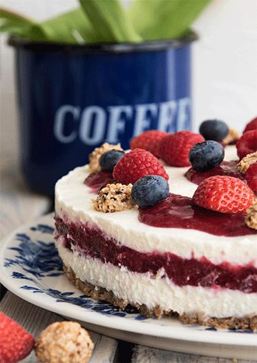 Rezeptbild: Giotto-Beeren-Torte (no bake cake)
