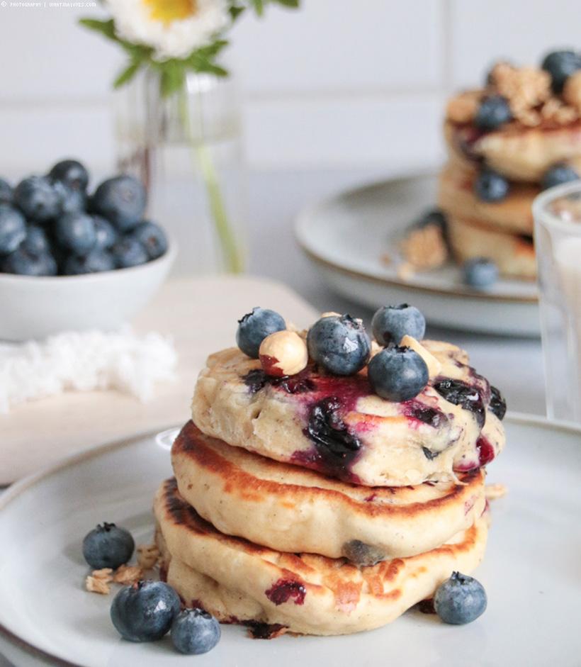 Rezeptbild: vegane Blaubeer-Pancakes
