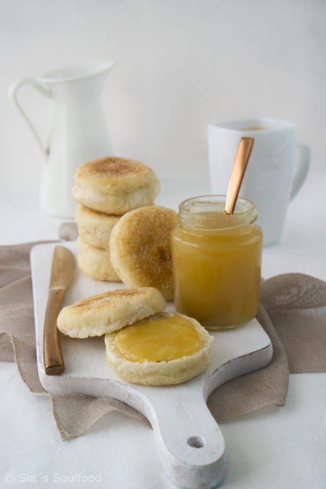Rezeptbild: English Muffins & Apfel-Zimt-Konfitüre 