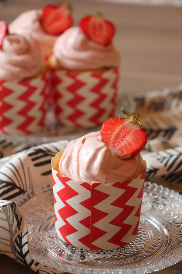 Rezeptbild: Erdbeer Cupcakes
