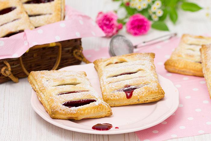 Rezeptbild: Kirsch-Vanille-Taschen