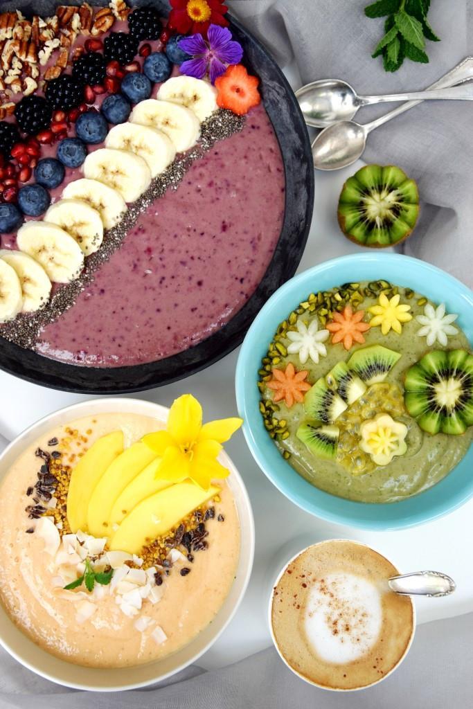 Rezeptbild: Regenbogen-Smoothie-Bowls