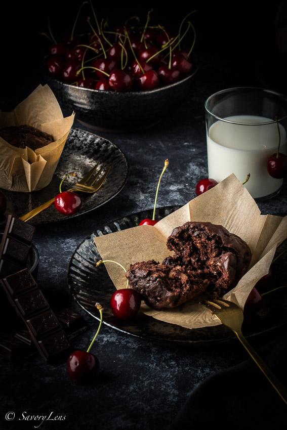 Rezeptbild: Chocolate Cherry Muffins