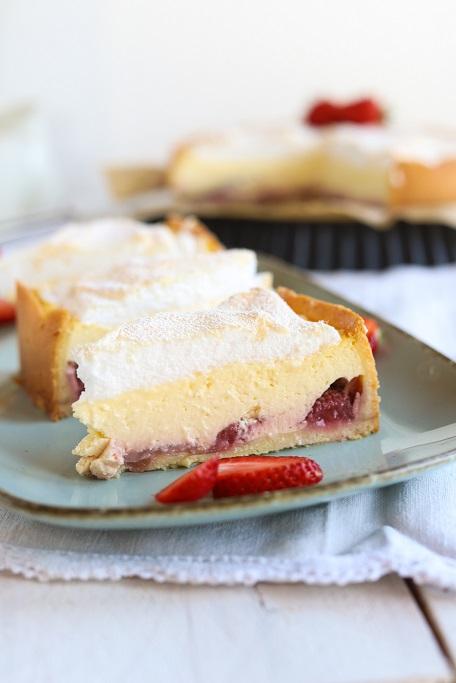 Rezeptbild: Erdbeer-Käsekuchen mit Baiser