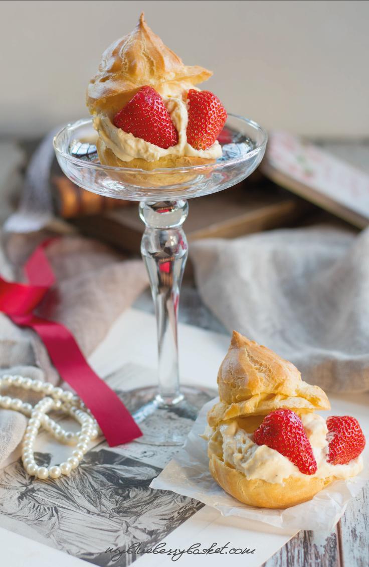 Rezeptbild: Brandteigkrapferl mit Vanille-Schokocreme