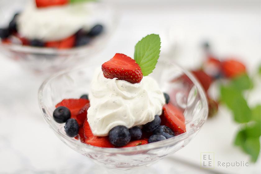 Rezeptbild: Erdbeeren mit Vanille-Mascarpone