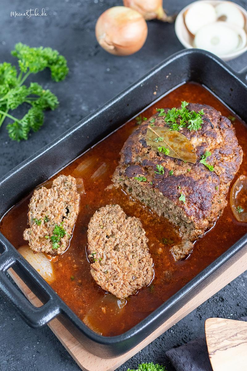Rezeptbild: Hackbraten mit geraspelter Zucchini – ideal für Kinder