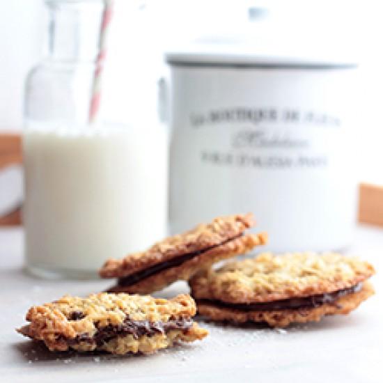 Rezeptbild: Haferflocken-Cookies mit Nutella