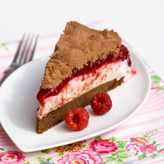 Rezeptbild: Himbeer-Schoko-Mousse Torte